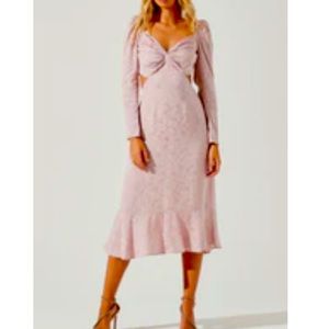 NWOT Laine Long Sleeve Cutout Midi Dress Medium